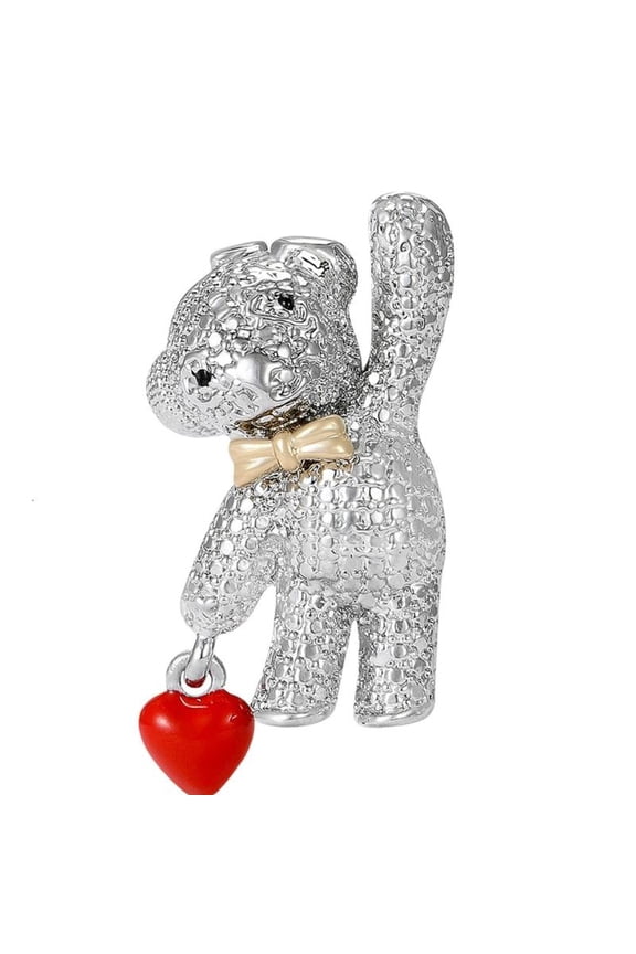 Fashionable Adorable Bear Heart Brooch Simple Design For Various Occasions