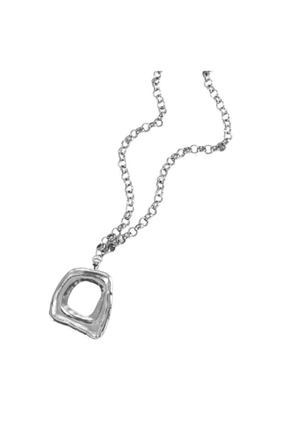 Fashionable Thick Alloy Necklace Artistic Angular Design Statement Neck Piece