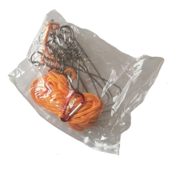 CEORPER Fish Stringer with Stainless Steel Snaps, Live Fish Wire Rope Lock for Fishing