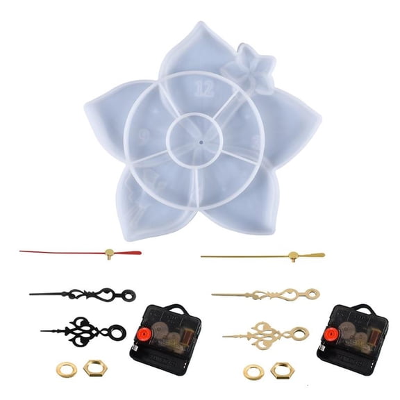 CEORPER Flower Silicone Mold Clock Dial Trays Make Cake Dessert Smooth Tactility