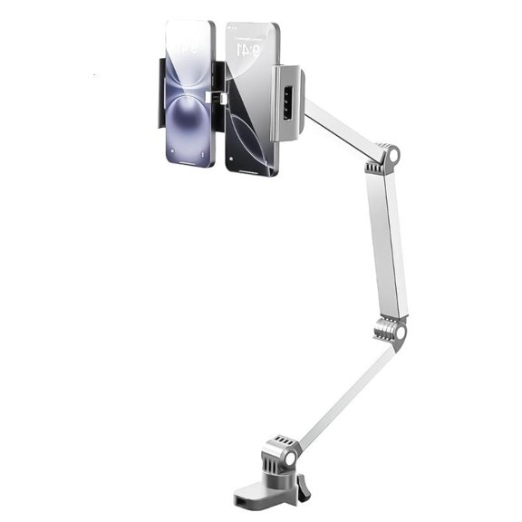 CEORPER Foldable Tablets Device Stand Height Adjustable Rotating Desktop Clamp Mount