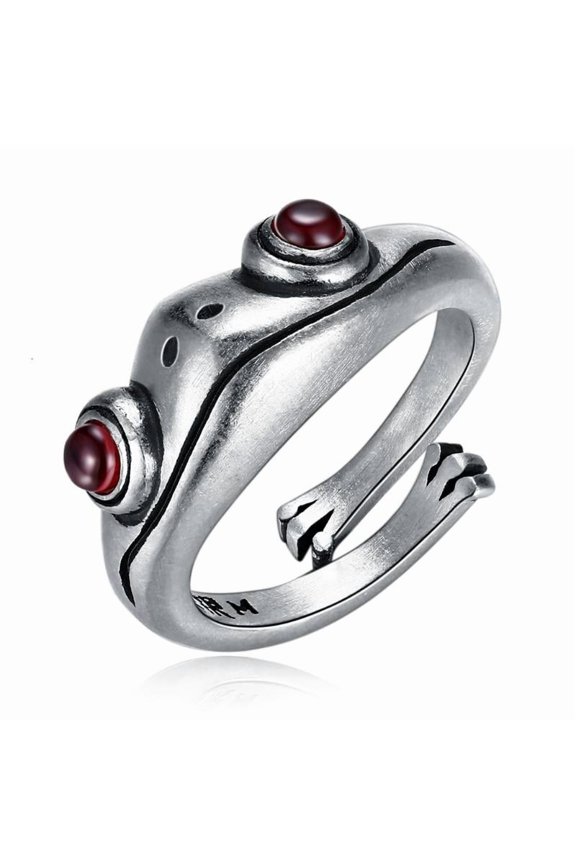 Frog Ring Silver Finger Ring Jewelry Adjustable Vintage Frog Rings