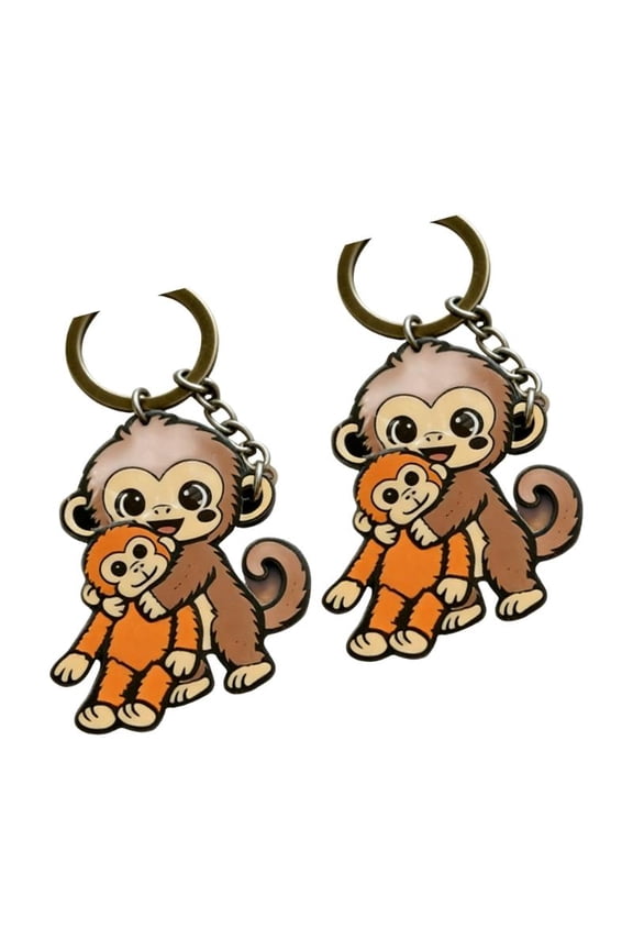 Fun Monkey Shaped Keychain Acrylic Cute Hanging Decoration For Keys Or Bags