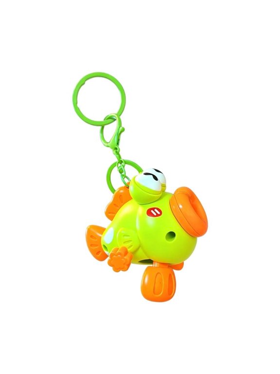 Fun Wind Up Fish Keychain ABS Shell Sturdy for Bag Backpack Key Ring