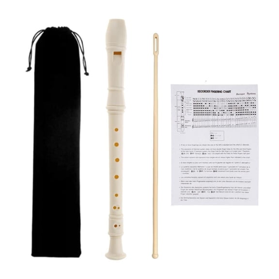 CEORPER German Style Treble Flute Soprano Recorder Instrument C Key 6/8 Hole Clarinet