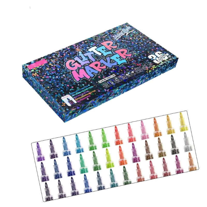 CEORPER Glittering Highlighter Pen Quick Drying for Journaling Card Making Drawing