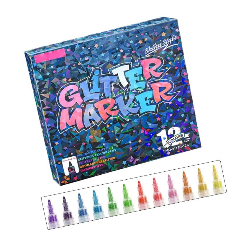 CEORPER Glittering Highlighter Pen Quick Drying for Journaling Card Making Drawing