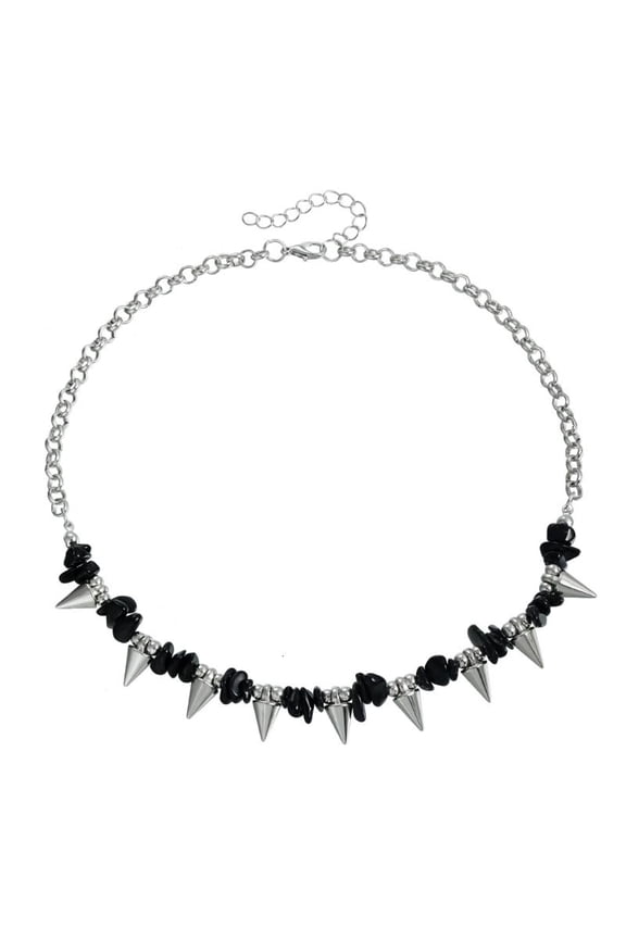 Gothic Punk Necklace With Oxidation Resistant Alloy Clavicle Chain For Unisex