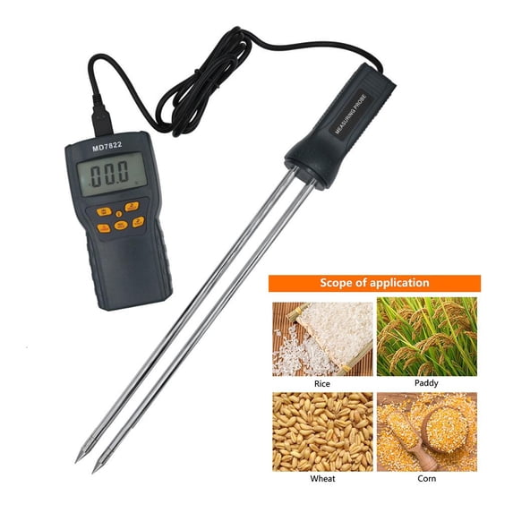 CEORPER Grain Moisture Meter LCDDisplay Tester for Corn Wheat Rice Bean Wheat Hygrometer