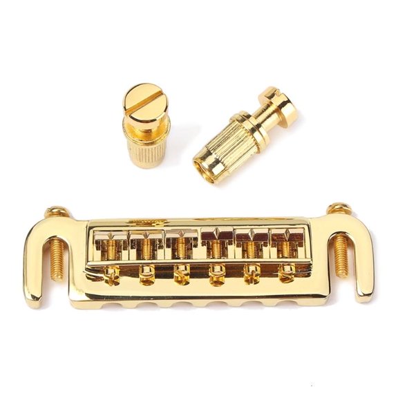 CEORPER Guitar Roller Bridge Saddle Tailpiece Combo Adjustable Wraparound Bridge Set