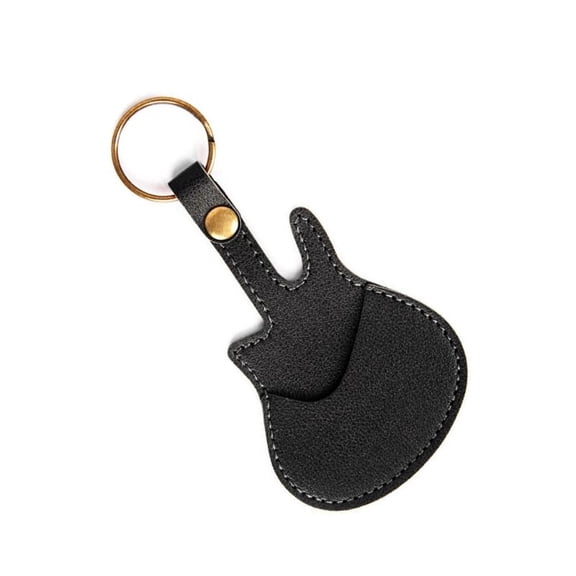 CEORPER Guitar Shape Pick Storage Case Guitar Pick Bag Pick Container PU Texture