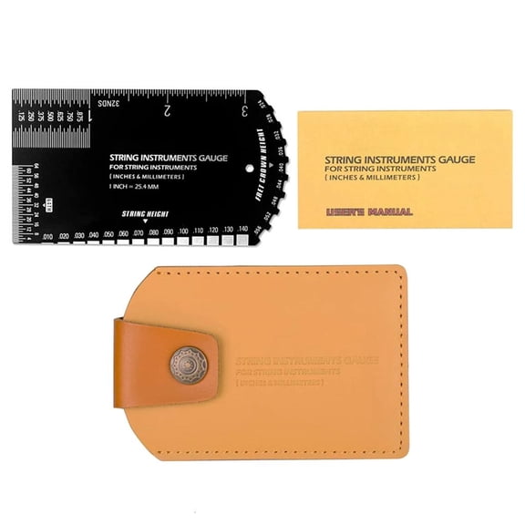 CEORPER Guitar String Action Gauge Ruler Gauge Multifunctional Fret Rocker Luthier Tool