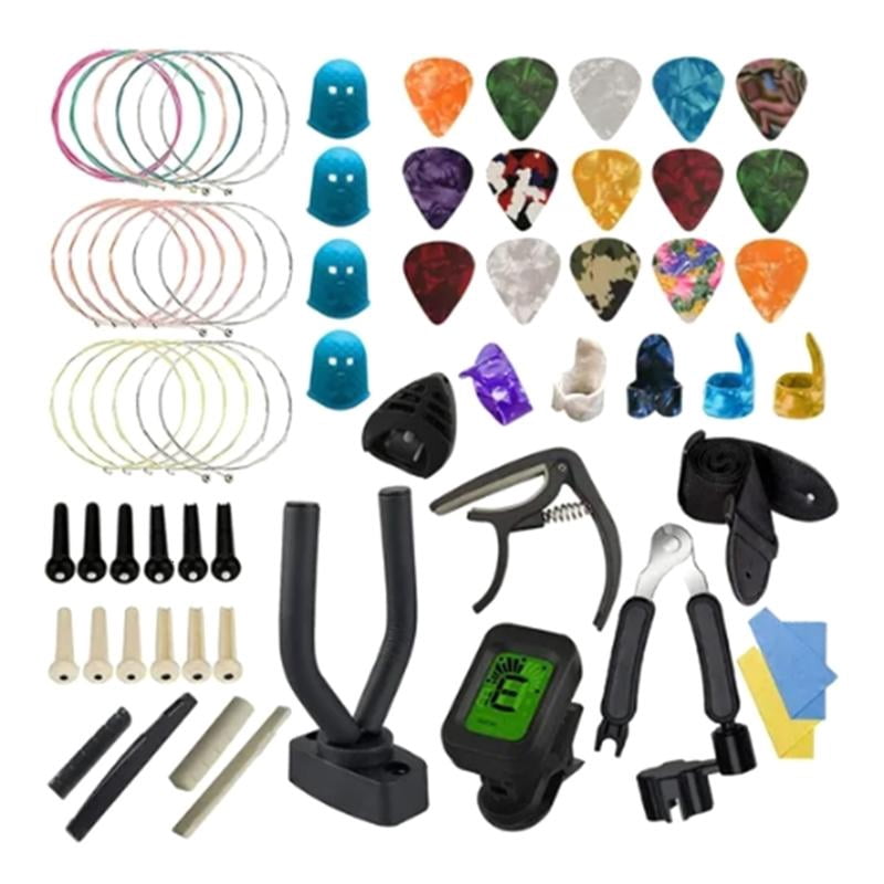 CEORPER Guitar Tools Set Guitar Accessories Kit Including Guitar Picks, Capo, Strings