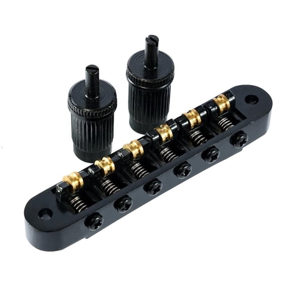 CEORPER Guitar Zinc Alloy 6 String Tune O-Matic Style Guitar Bridge Zinc Alloy Saddle
