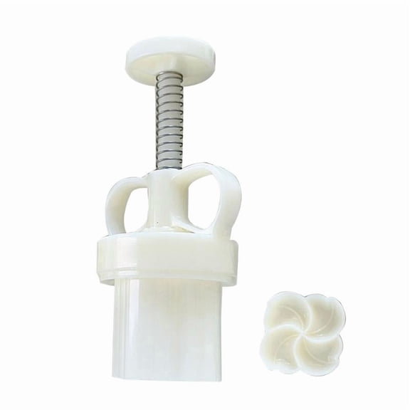 CEORPER Hand-Pressure Moon Cake Molds 3D Flower Shape Cookie Stamp Moon Cake Maker