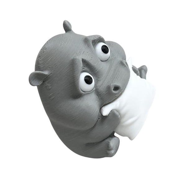 CEORPER Handcrafted Hippo Decoration Platic Office Accent
