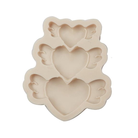 CEORPER Heart Wing Silicone Mold Chocolate Fondant Mould Handmade Soap Ornament Mold