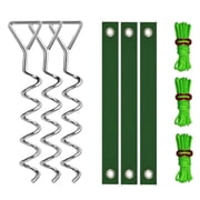 CEORPER Heavy Duty Tree Stake Set Steel Tree Stakes and Supports for Younger Trees