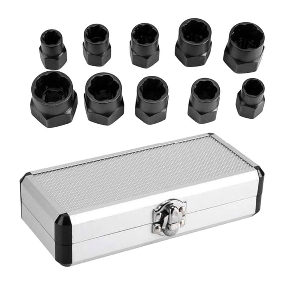 CEORPER Heavy dutys Metric Nut Splitters Nut Remover With Ergonomic Spirals Teeth 9-19mm Size Oxidation Surfaces Protections Case