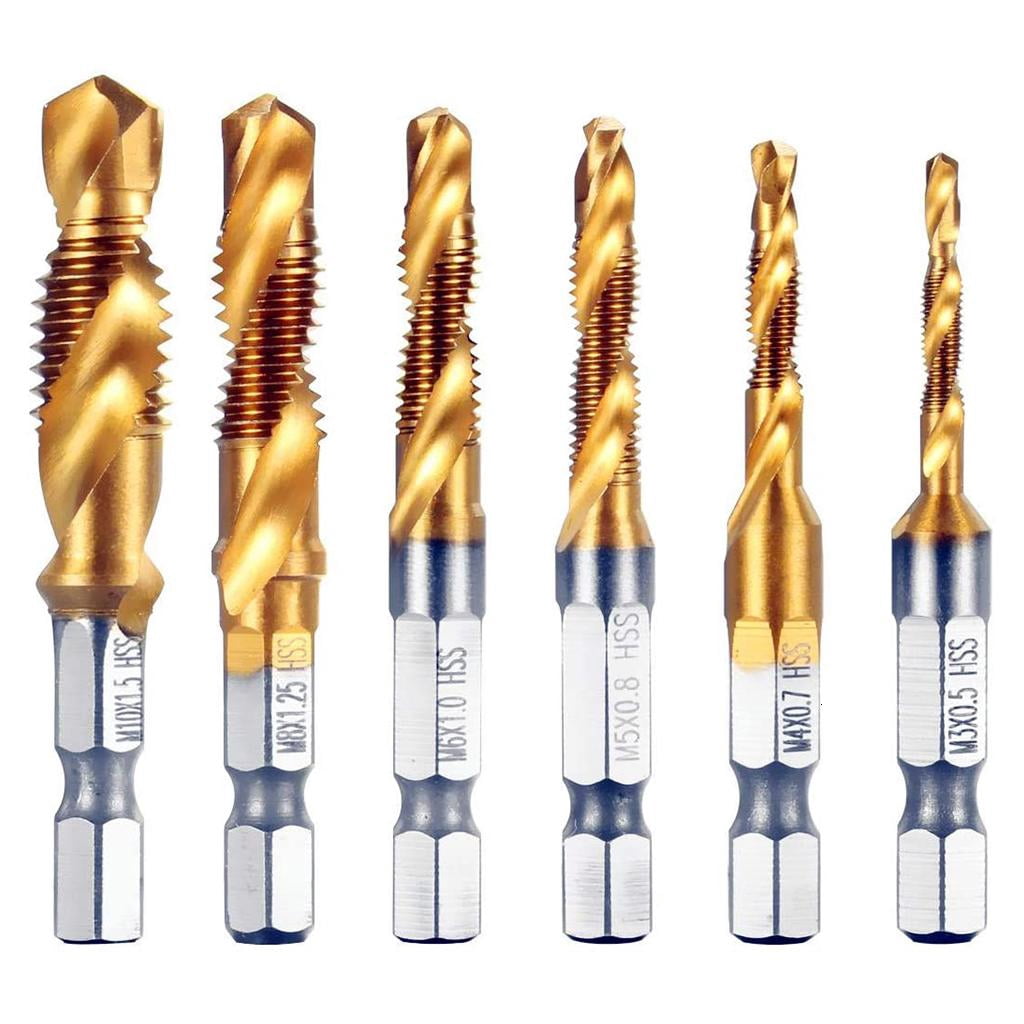 CEORPER Hexagonal Shank Drilling Tapping Compound Tap Drill Screw ...