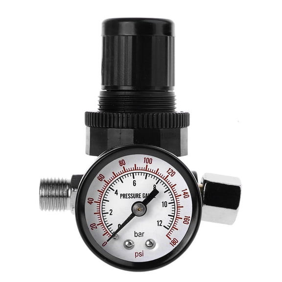 CEORPER High Flow Spray Gun Air Pressure Regulator with Gauge 12Bar 180 PSI Air Flow Control Adjusting for Valve Gauge for Air T