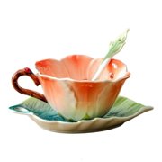 CEORPER High Quality Coffee Cup And Dish Set Feature Classical European Flower Pattern