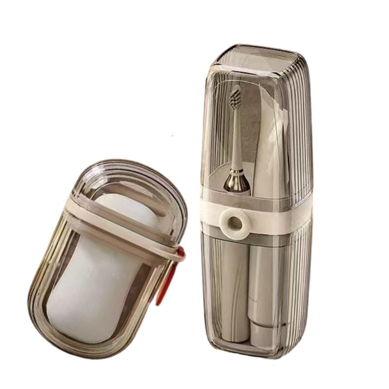 CEORPER Hygienic Plastic Toiletry Soap Dish Box and Toothbrush Cup for ...