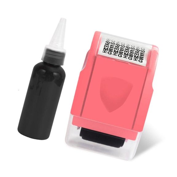 CEORPER Identity Protective Roller Stamper with Dustproof Lid for Mail Package Address