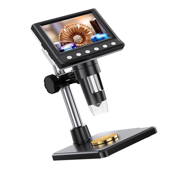 CEORPER Lightweight 4.3 Size Digital Microscope With Adjustable LED Lighting For Learning And Creative Use