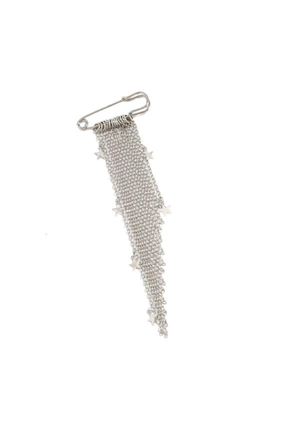 Lightweight Fringed Chain Brooch Pin for Jackets Sweaters and Bags Decoration