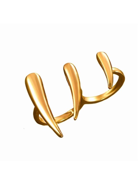 Long Claw Rings Minimalist Design Gold Silver Alloy Everyday Jewelry