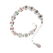 CEORPER Lucky Mahjong Enamel Bracelet With Wealth Symbol For Women Fashion Jewelry