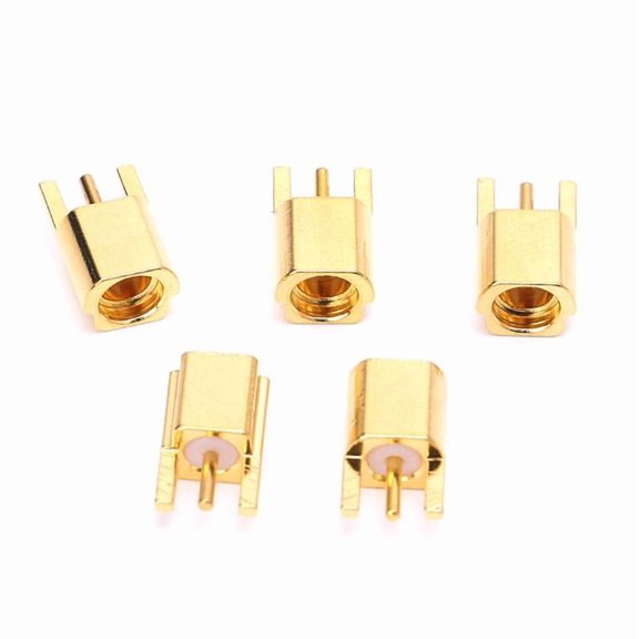 CEORPER MMCX Female Jack Connector PCB Mount With Solder Straight Goldplated 3 Pins