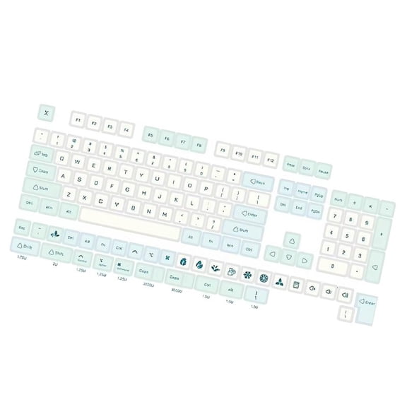 CEORPER Mint Green Themed 137 Key XDA Profile PBT Keycap Set for Gaming and Office