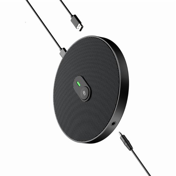 CEORPER Modern Black Metal Conference Mic 360Degree Pickup And Clear Auditory Output