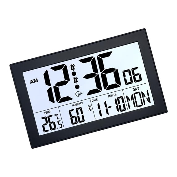 CEORPER Modern Digital Wall Clock With Light Sensors Temperature ...