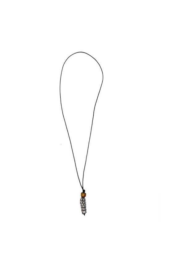 Modern Pinecone Pendant Necklace PU Black Rope Lightweight Jewelry Piece