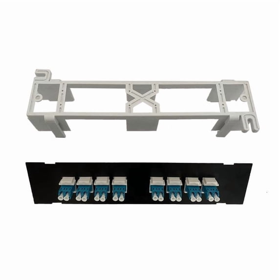 CEORPER Module-Mounted Patch Panel for Rj45 LC Optical Fiber Ethernet Cable Frame