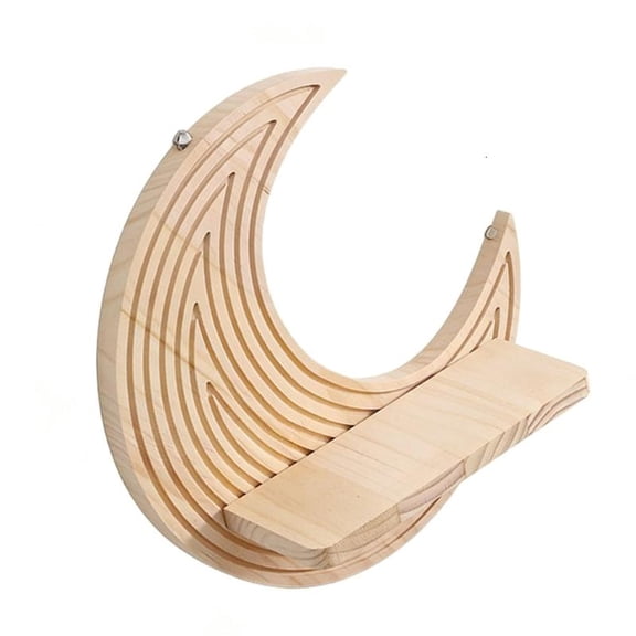 CEORPER Moon Wall Shelf Wall Mounted Floating Shelf,Space Saving Kitchen,Living Room