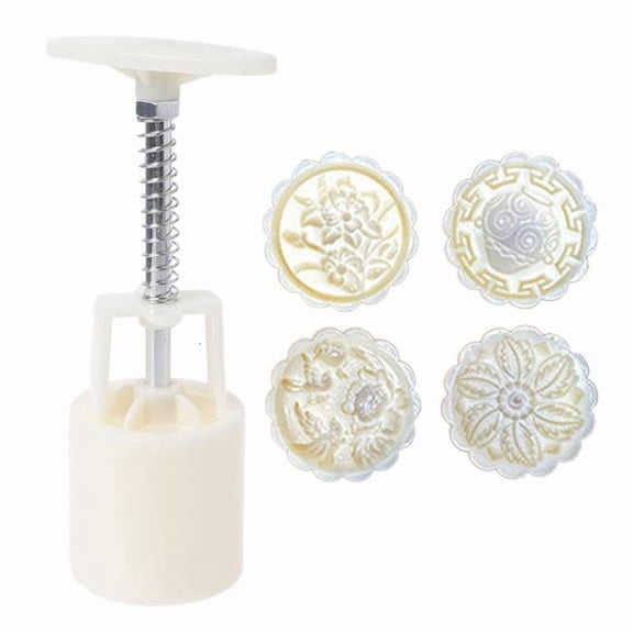 CEORPER Mooncake Molds Festival DIY Hand Press Dessert Moulds Kitchen Pastry Decorating
