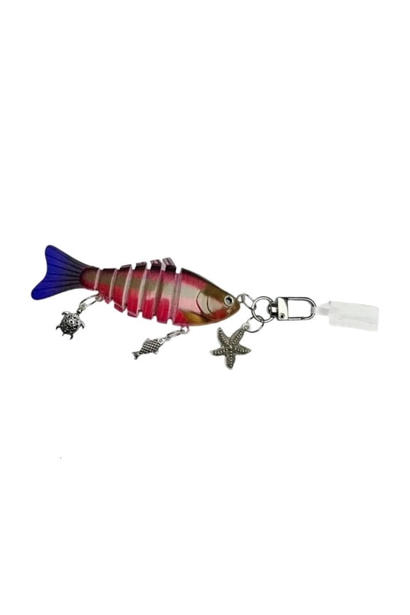 Moving Lifelike Fish Lure Keychain Key Holder Decoration For Tackle Collectors