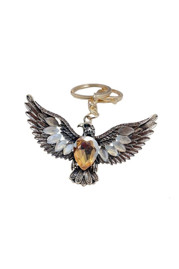 Multi Functional Keychain Accessory For Car Keys And Bags With Hawks Design
