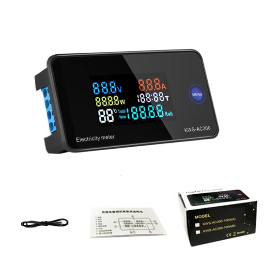 CEORPER Multifunction AC300 20A Voltages & Current Meter Electrical Measurement Tool for Homes Lab & Industrial Equipment Monitoring
