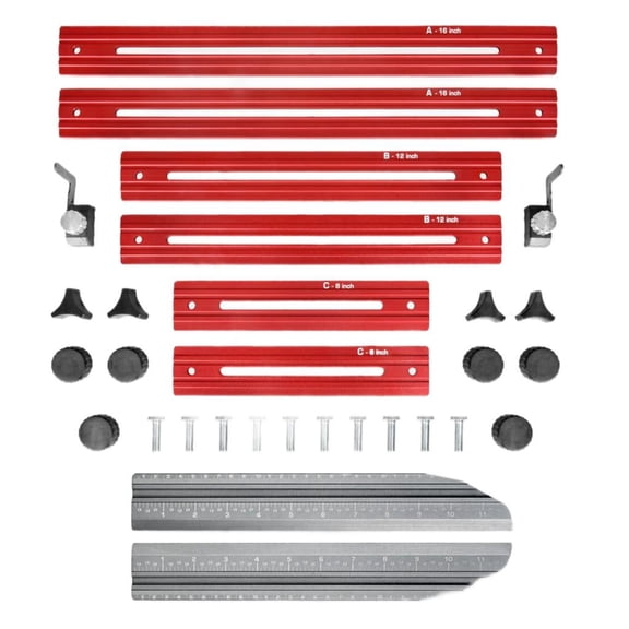 CEORPER Multifunction Aluminum Stair Treads Measuring Tool Stair Treads Template Tool Adjustable Foldable Stair Treads Gauge