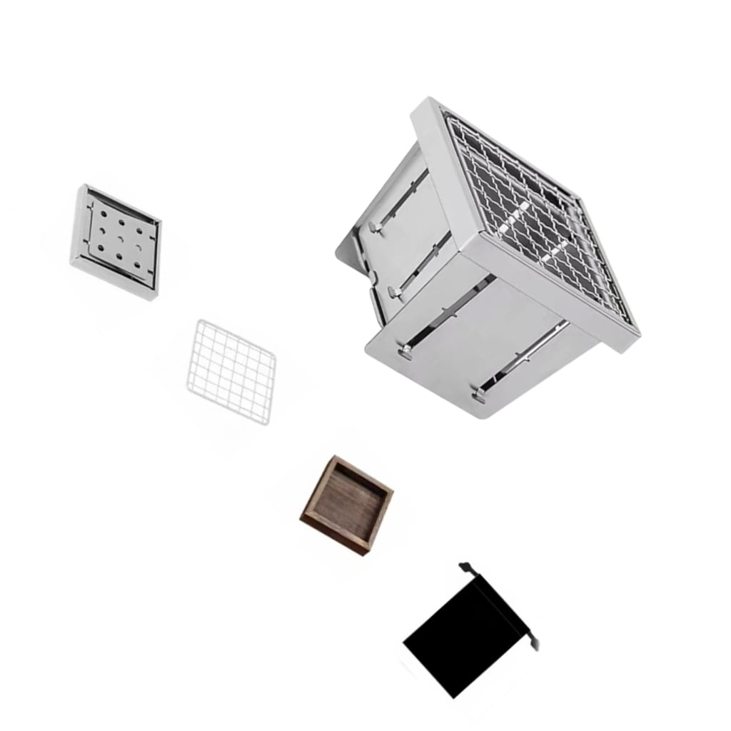 CEORPER Multifunctional Table Charcoal Grills Stainless Steel Small Stove Suitable for Grilling Boiling Soup Outdoor Cooking
