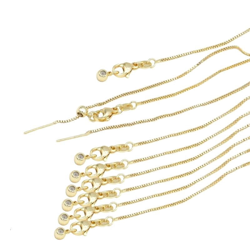 CEORPER Necklace Extension Component, 50 cm Box Chain with Lobster ...
