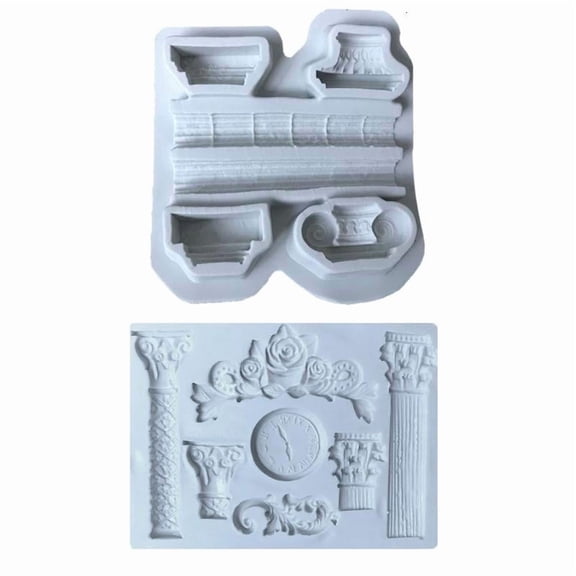 CEORPER New European Style Roman Column Fondant Silicone Molds Cakes Decorations Moulds
