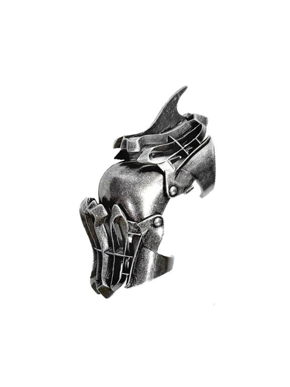 Open Alloy Joint Ring in Silver Tone for Alternative Fashion Detail