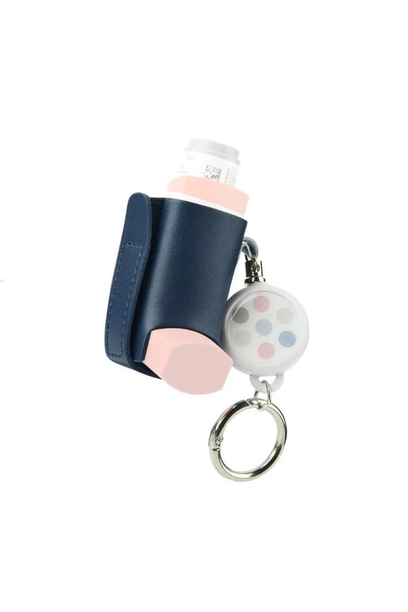 PU Asthmatic Inhaler Holder Keychains Retractable Clip for Kids and Adults