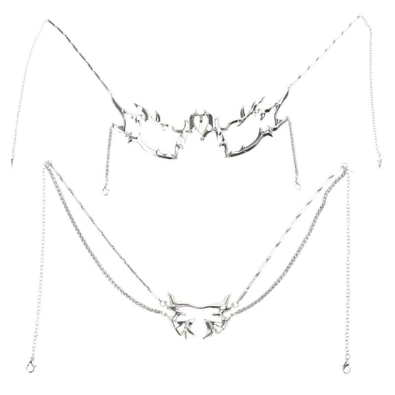 CEORPER Pack of 2 Face Accessory Face Chain Unisex Jewelry for Party